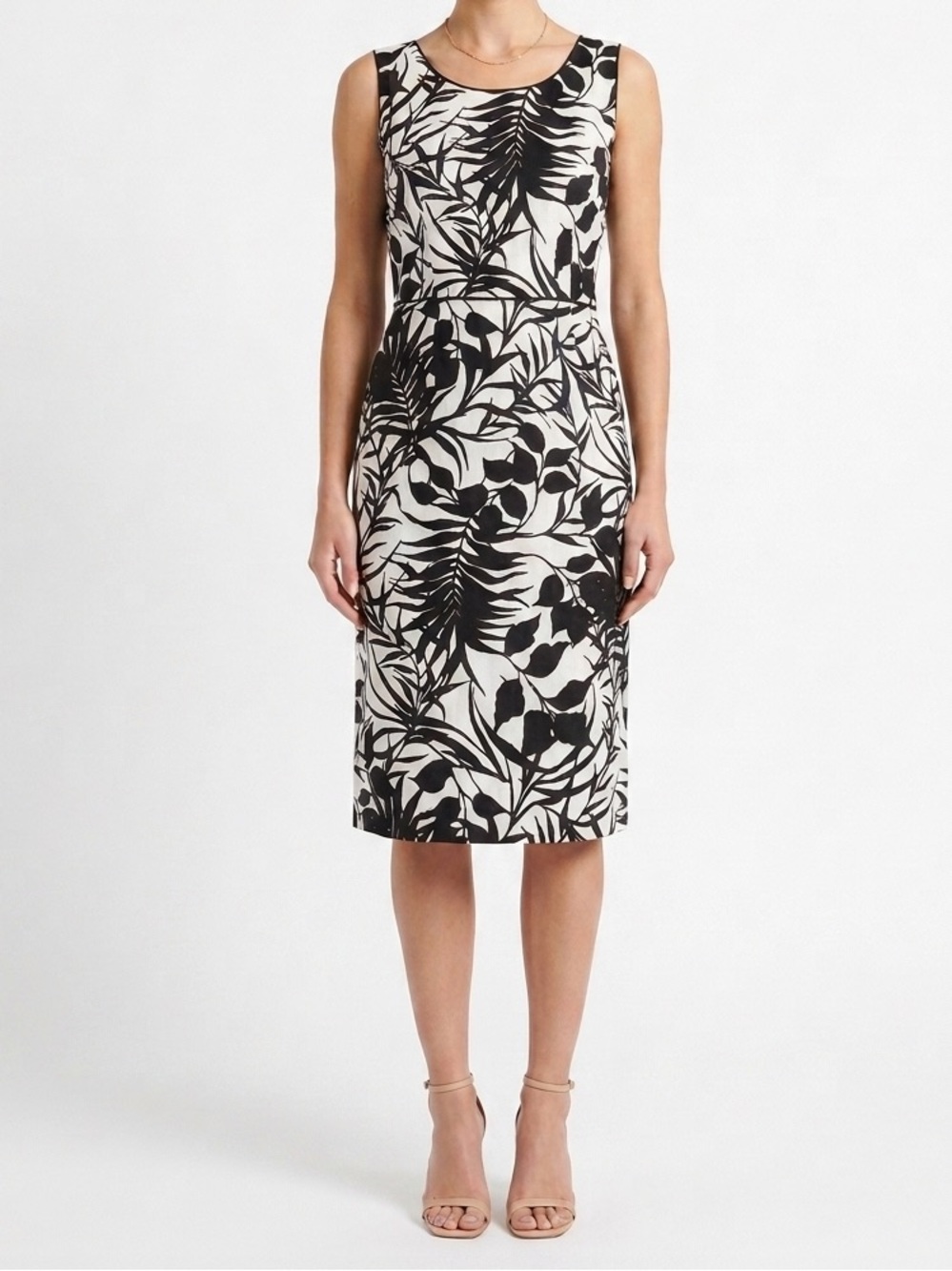 Jacques Vert Linen Sleeveless Midi Dress Size 16